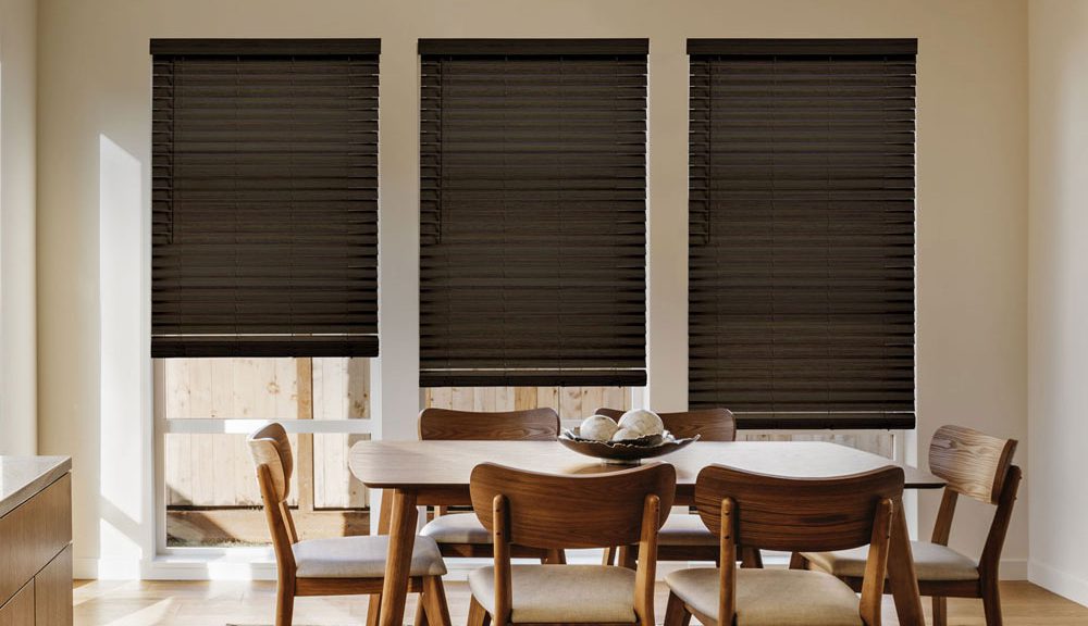 Faux Wood Blinds with SmartPrivacy