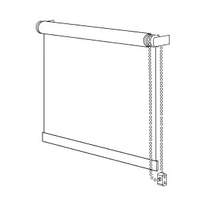 Corded chain loop roller shades operation