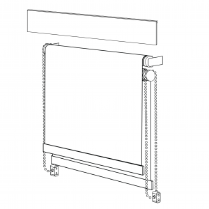 Corded roller dual shades operation