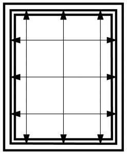 Shutter measuring guide - 3 measurements for step 1